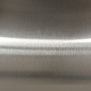 Brushed stainless steel Grade 304 sheet with horizontal grain